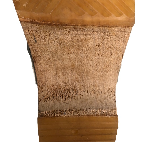 Across Floral Print Leather Swedish Wooden Clogs - Picture 11 of 12